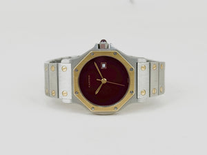 Cartier Santos Octagon burgundy