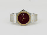 Cartier Santos Octagon burgundy